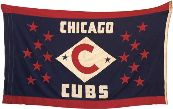 Ernie Davis - 1940s Chicago Cubs Wrigley Field Flag