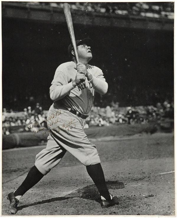 Babe Ruth - Babe Ruth Signed 16 x 20&quot; Photograph