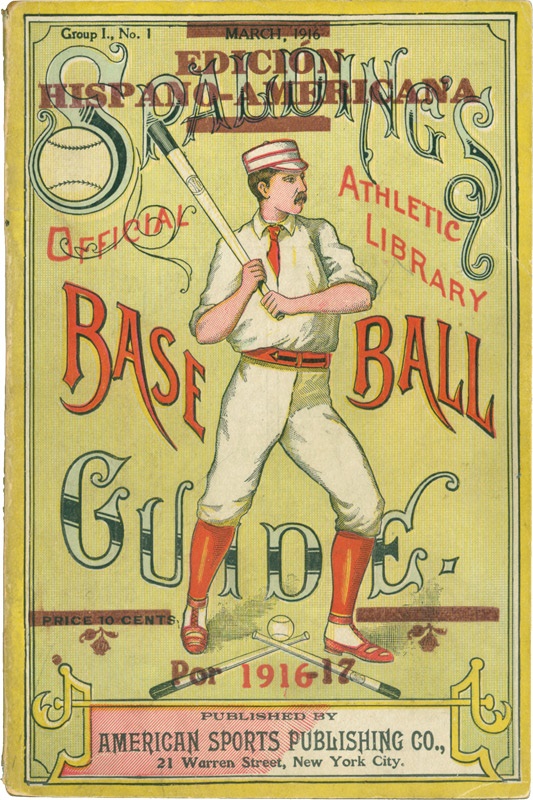 Baseball Memorabilia - 1916-17 Spalding Negro League Baseball Guide