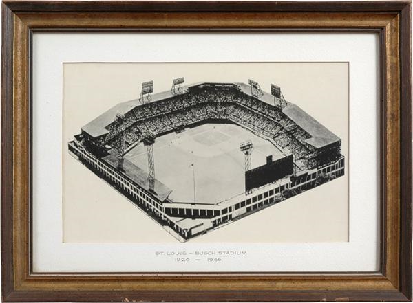 Cardinals - Vintage Photo of Sportsmans Park That Hung in Busch Stadium