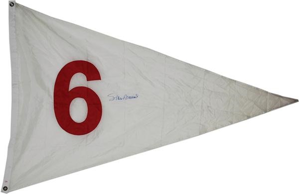Cardinals - Stan Musial Retired Number &quot;6&quot; Flag From Busch Stadium
