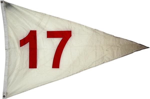 Cardinals - Dizzy Dean Retired Number &quot;17&quot; Flag From Busch Stadium