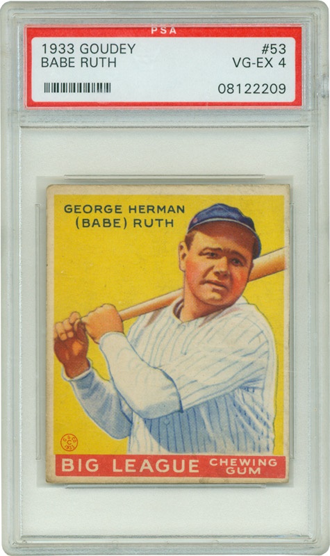 - 1933 Goudey # 53 Babe Ruth PSA 4 VG-EX