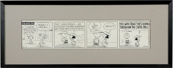 Ernie Davis - BASEBALL! 1964 Charles M. Schulz &quot;Peanuts&quot; Daily Cartoon Strip