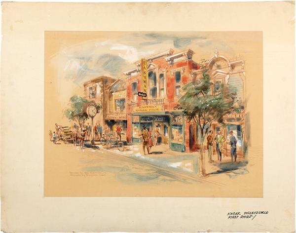 - Disneyland Main Street Original Painting for Kodak Store (from Kodak Archives)