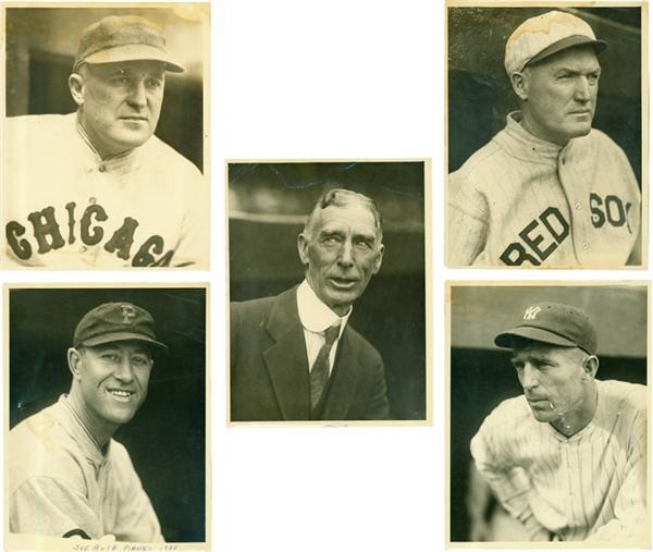 Clemente and Pittsburgh Pirates - Charles Conlon Collection Of Photos (5) With Connie Mack