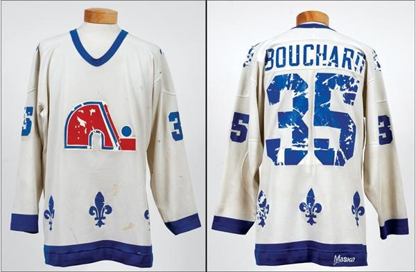 Hockey Equipment - Early 1980&#39;s Dan Bouchard Game Worn Quebec Nordiques Jersey