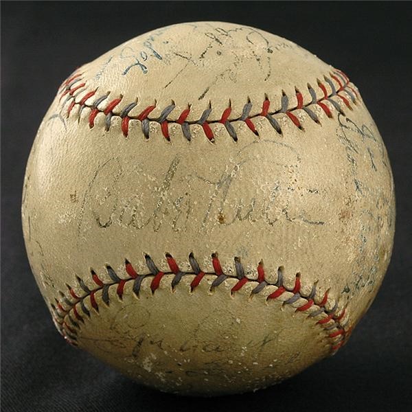 - 1933 New York Yankees Team Signed Baseball