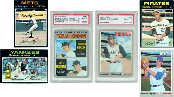 - 1970 and 1971 Topps Complete Sets With Four Cards PSA Graded
