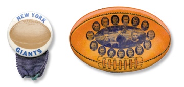 Football - 1924 Illinois Football & Early New York Giants Pins (2)