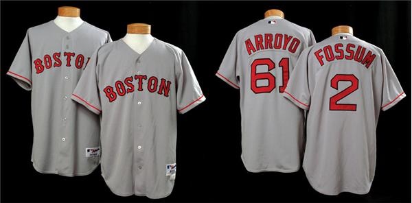 - Two Boston Red Sox Game Worn Road Jerseys