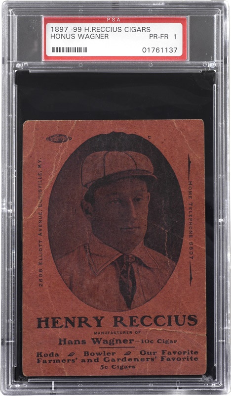 - One of a Kind 1897-99 Reccius Wagner  &quot;Rookie&quot; Card