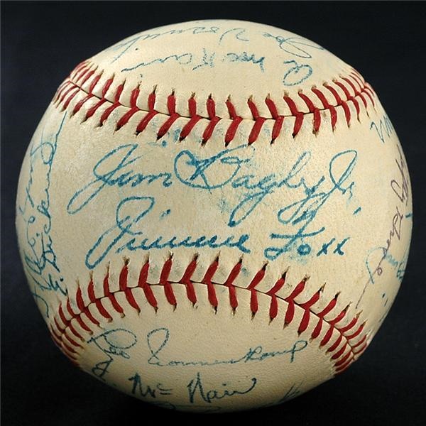 Boston Sports - 1938 Red Sox Signed Team Ball with Jimmie Foxx and Moe Berg