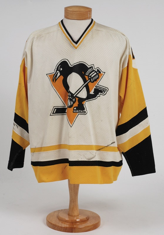 Hockey Equipment - 1980 Pittsburgh Penguins Mike Bullard Game Used Rookie Jersey