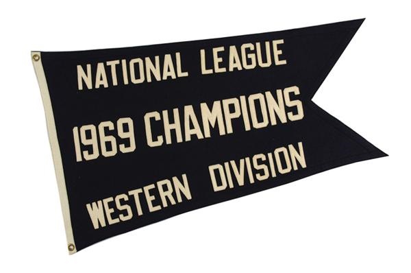 Ernie Davis - 1969 Atlanta Braves National League Eastern Division Championship Flag