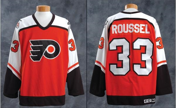 The Chris Berg Collection - 1991-92 Dominic Roussel Game Worn Flyers Jersey