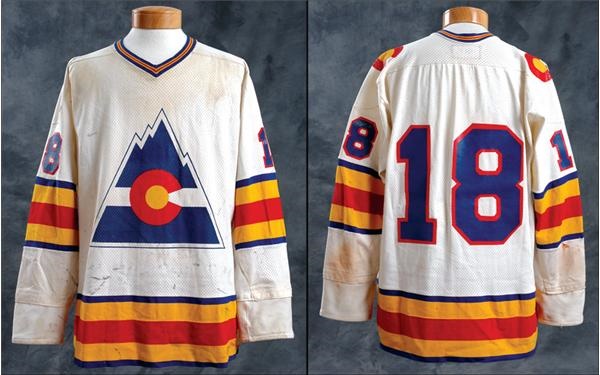 - 1978-79 Gary Croteau Game Worn Colorado Rockies Home Jersey