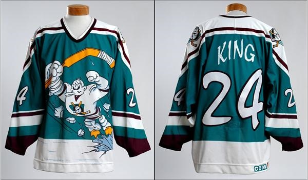 The Chris Berg Collection - 1995-96 Anaheim Ducks &quot;Wild Wing&quot; Game Worn Jersey