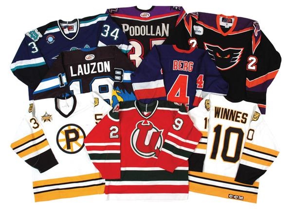 - Group Of Eight AHL Game Worn Jerseys