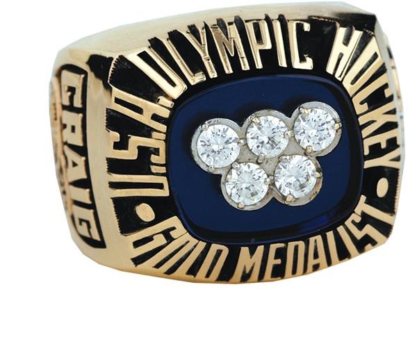 - Jim Craig 1980 USA Olympic Hockey Gold Medalist Ring