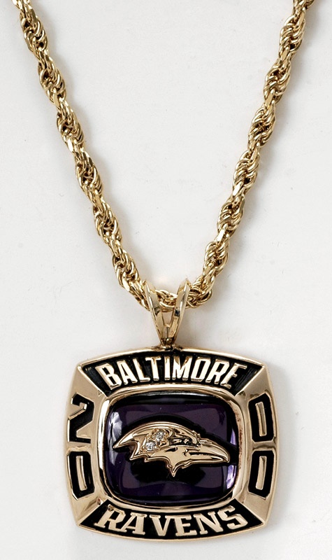 - 2000 Baltimore Ravens Super Bowl Championship Pendant