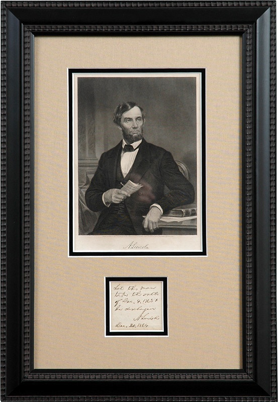 Americana Autographs - Outstanding Abraham Lincoln Signed 1864 Discharge Letter