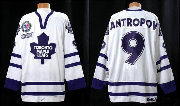 - 1999-00 Nik Antropov Game Worn Toronto Maple Leafs Jersey