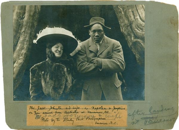 - Jack Johnson With White Wife Photograph