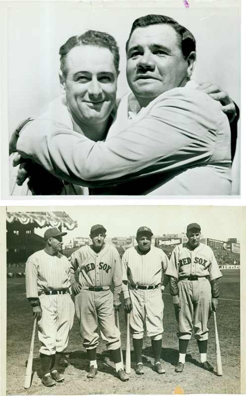 - Two Images Of Babe Ruth and Lou Gehrig