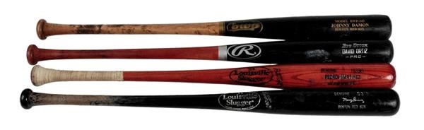 Boston Sports - BoSox Superstars Game Used Bat Collection Of Four