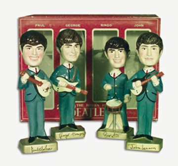 The Beatles - 1964 The Beatles Complete Set of Bobbing Heads in Original Box