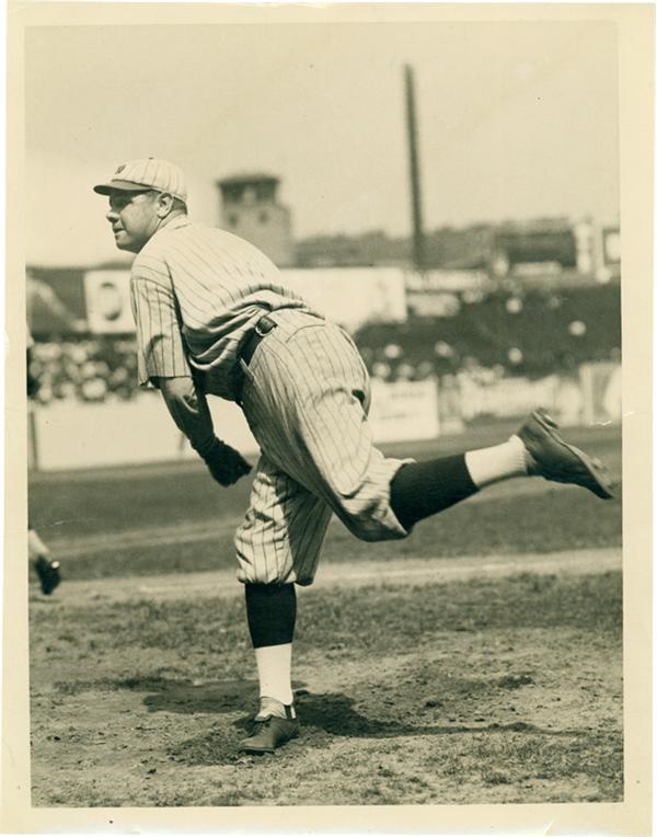 - Babe Ruth Pitching By Charles Conlon