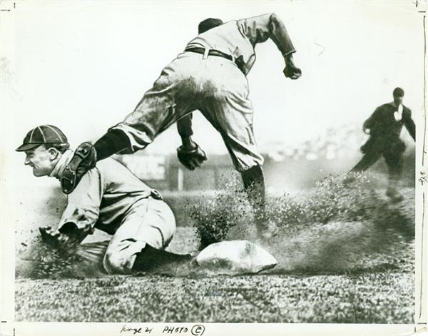 - Ty Cobb Sliding Photo by Charles Conlon