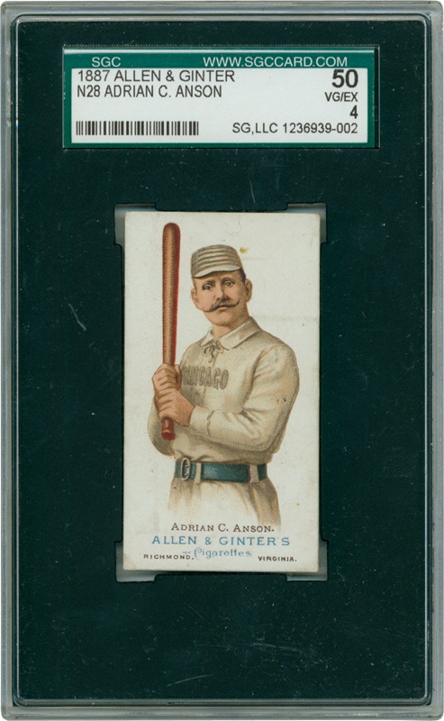 - 1887 N28 Allen & Ginter Complete Set of 50 With SGC Graded Anson