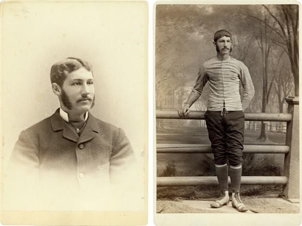 - Pair Of Walter Camp Original Cabinet Photographs circa 1880