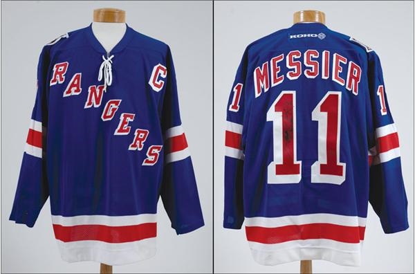 - Mark Messier October 11, 2000 Return To New York Game Worn Jersey