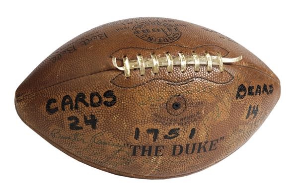 - 1951 Chicago Cardinals vs. Chicago Bears Game Used and Signed Football