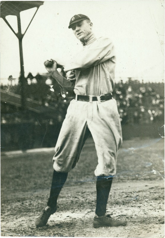 - 1908 Ty Cobb Swinging Bat Photo From Paul Thompson
