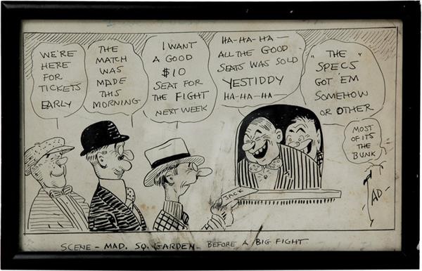 The TAD Collection - Tad Madison Square Garden &quot;Ticket Scalping&quot; Original Cartoon