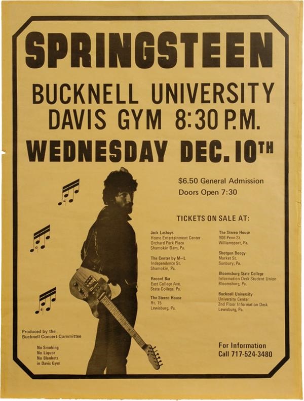 Bruce Springsteen - 1975 Bruce Springsteen Concert Poster, Bucknell University