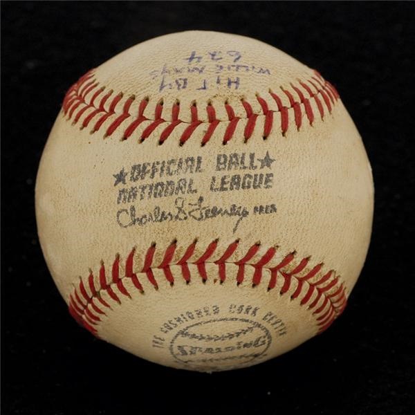 Historical Baseballs - Willie Mays 624th Homerun Baseball