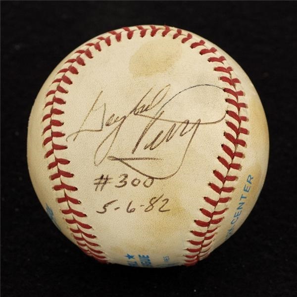 - Gaylord Perry 300th Win Game Used Baseball