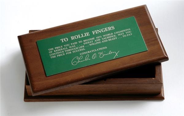 Awards - 1972 Rollie Fingers World Champions Oakland A&#39;s Presentational Box