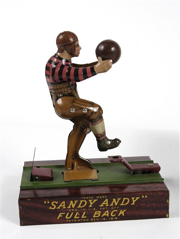 - 1920&#39;s &quot;Sandy Andy&quot; Full Back Tin Toy In Original Box