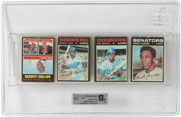 - 1971 Topps Baseball Rack Pack GAI 7.5 NM+