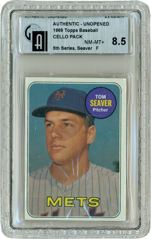 1969 Topps Baseball Cello Pack GAI 8.5 NM-MT+ With Seaver On Front