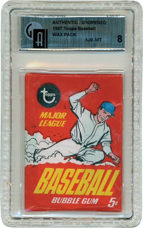 Unopened Material - 1967 Topps Baseball Wax Packs All GAI 8 NM-MT (4)