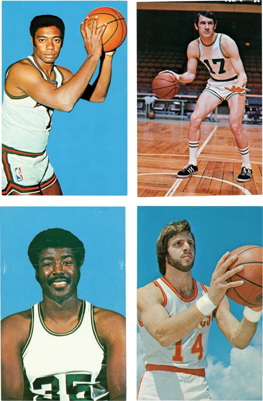 - 1973-74 Player Association Complete Postcard Set of 40 & 1973 Players Association 8 x 10 Set