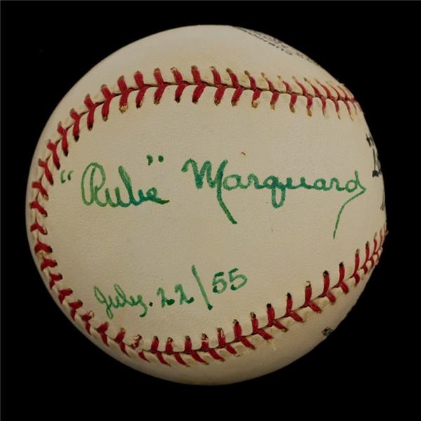 - Rube Marquard Vintage Single Signed Baseball