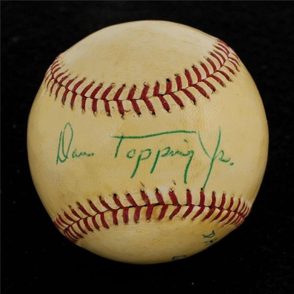 - Dan Topping Jr. Single Signed Baseball